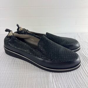 New RON WHITE Slip-on Sneaker Sz 10 Sparkling Detail Shoes Made In Italy NWOB